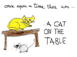 catOnTheTableDisegno